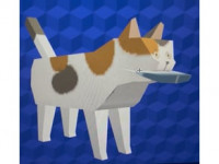 KATAMARI DAMACY CAT WITH FISH 3D model
