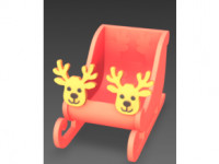 Santa's sleigh-shaped container 3D model