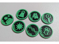 Paranoia Five Clones From Alpha Complex Tokens 3D model