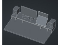 Monitor stand 3D model