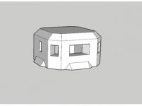 small concrete bunker 3D model