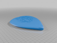 Tiger Guitar Pick 3D model