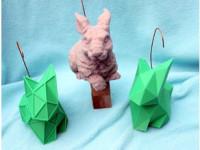 Simple Rabbit Ornaments 3D model