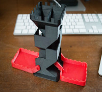 Dice Tower with Fold-Up Trays 3D model