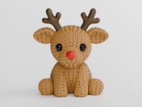 Knitted Reindeer 3D model