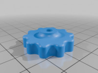 Bed leveling knob for M3 nyloc nut 3D model