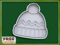 Winter Hat Cookie Cutter  3D model