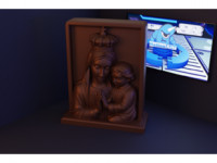 Quadro 3D Maria e Jesus 3D model