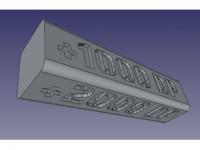 Digimon Couter Bars, 1000,2000,3000,4000 +/- 3D model