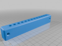 Wall-Mountable Ratchet Bit Holder – Fits 13 Impact Drill Bits 3D model