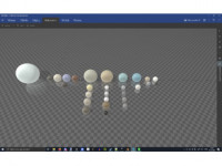 Arithmetic scale Solar System 3D model