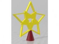 Christmas tree top star 3D model