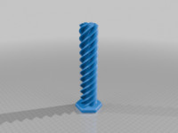 6-Start Threaded Rod with Matching Nuts 3D model