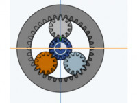 Fidget Spinner double herringbone Planetary Gears 3D model