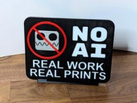 No AI Sign 3D model