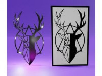 Modern Deer with and without frame 3D model