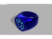 Blue Lantern Ring (Fan design) 3D model
