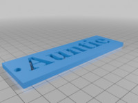 Auntie Keychain 3D model