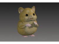 Shocked Hamster 3D model
