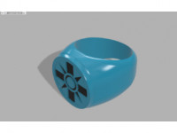 Cyan Lantern Ring 3D model