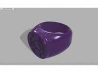 Indigo Lantern Ring (Fan Design) 3D model