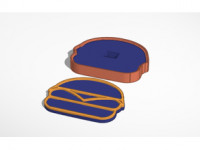 hamburger clicker fidget 3D model