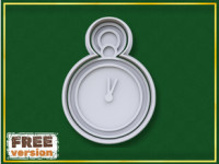 Pocket Watch Cookie Cutter 3D model