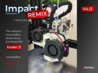  Impact printhead Remix for Creality Ender 3 / NEO / PRO (not E3 V2 V3) Printhead HGX-Lite with mount for CR-touch 3D model