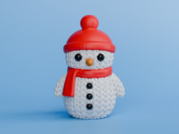 Knitted Snowman 3D model
