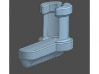 Pet carrier latch 3D model