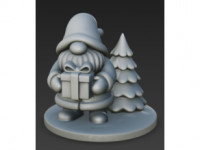 Festive Gnome Birr with Gift 3D model