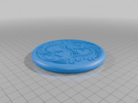 Disc Golf Marker: Ying Yang  3D model