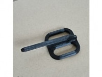 Insert-type box locking clip for cardboard flaps 3D model