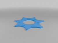 Fillet radius gauge + hole 3D model