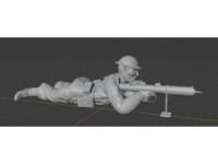 28mm PIAT soldier 3D model