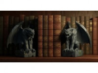 Ancient Runic Gargoyle - Gothic Bookends & Statue 3D model