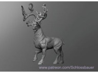 Ferocious Reindeer 3D model