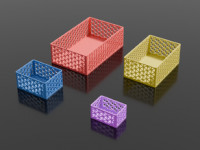 Kumiko Storage Baskets - 4 Sizes 3D model