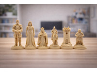 Medieval Chess Set 3D model