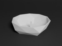 Low Poly Incense Holder 3D model
