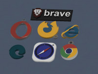 Browser keychain 3D model