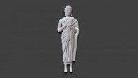 Asian Buddha Stand Act 3D model