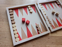 Travel Backgammon Set - Multicolor & Small Printer Friendly 3D model