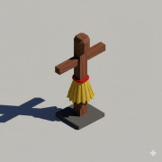 Low Poly Training Dummy 3D model