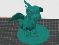 dragon an a stand 3D model