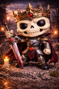Cute Skeleton King 3D model