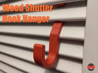 Wood Shutter Hook Hanger 3D model