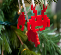 8bit Space Invader Ornaments 3D model
