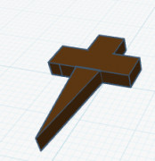 Cross vampire stake 3D model