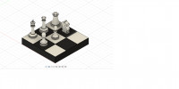 Mini chess board 3D model